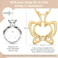 thumbnail image 5 of Emily C Ring Holder Necklace - Stainless Steel Ring Keeper Necklaces - Women & Men Wedding Ring Holder Necklace - Women, Couples, Wife, Nurse, Doctor - Butterfly Ring Necklace Holder, 5 of 8