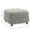 thumbnail image 6 of Weston Home Eldric Furry Channel Fabric Down-filled Ottoman, 6 of 6