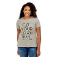 thumbnail image 2 of Go Your Own Way Women's Fashion Relaxed T-Shirt Tee Heather Tan 2X-Large, 2 of 3