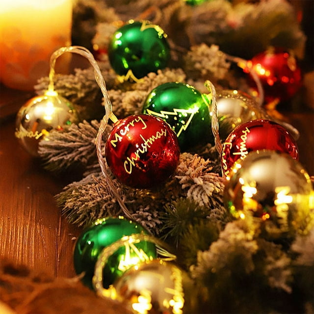 Christmas Bulb Ball Light LED Luminous Night Light Christmas Tree Hanging Pendant Fairy Lights Home New Year