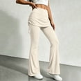 thumbnail image 5 of WAGUTH Women's Skirted Flare Leggings High Waist Ruched Skirt Overlay Bootcut Yoga Pants with Drawstring for Tennis Golf Gym, 5 of 6