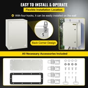 VEVOR NEMA Steel Enclosure, 24 x 16 x 10 NEMA 4X Steel Electrical Box, IP66 Waterproof & Dustproof, Outdoor/Indoor Electrical Junction Box, with Mounting Plate