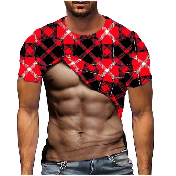 Men Short Sleeve Tops Fitted Blouses for Men Casual Tshirts Shirts Funny Graphic T-Shirt Summer Clothes for Men Over 50 Shirts for Men