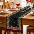 thumbnail image 5 of Red Plaid Christmas Table Runner 70 Inches Long Farmhouse Dress Scarves, Xmas Snowflake Botanical Poinsettia Dining Tablerunner for Coffee Table/Kitchen Island/Party Décor, 13" x 70", 5 of 8