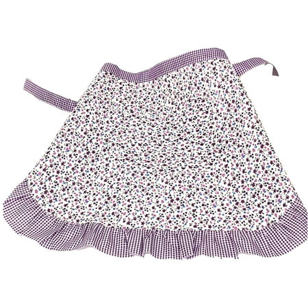 

Half waist thin breathable flower kitchen ladies half apron