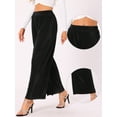 thumbnail image 2 of DARING DIVA Women's Elastic High Waist Wide Leg Outfit Trousers XL Black, 2 of 6