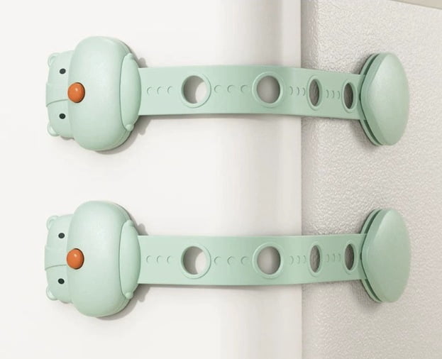 1 set of anti-pinch cabinet door locks, multifunctional child safety locks, anti-pinch cabinet door locks, refrigerator locks, baby anti-picking locks