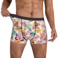 thumbnail image 3 of Men's Boxer Briefs, Butterflies and Roses Soft Comfy Mens Underwear Boxer Briefs Breathable With Widen Waist, 3 of 7