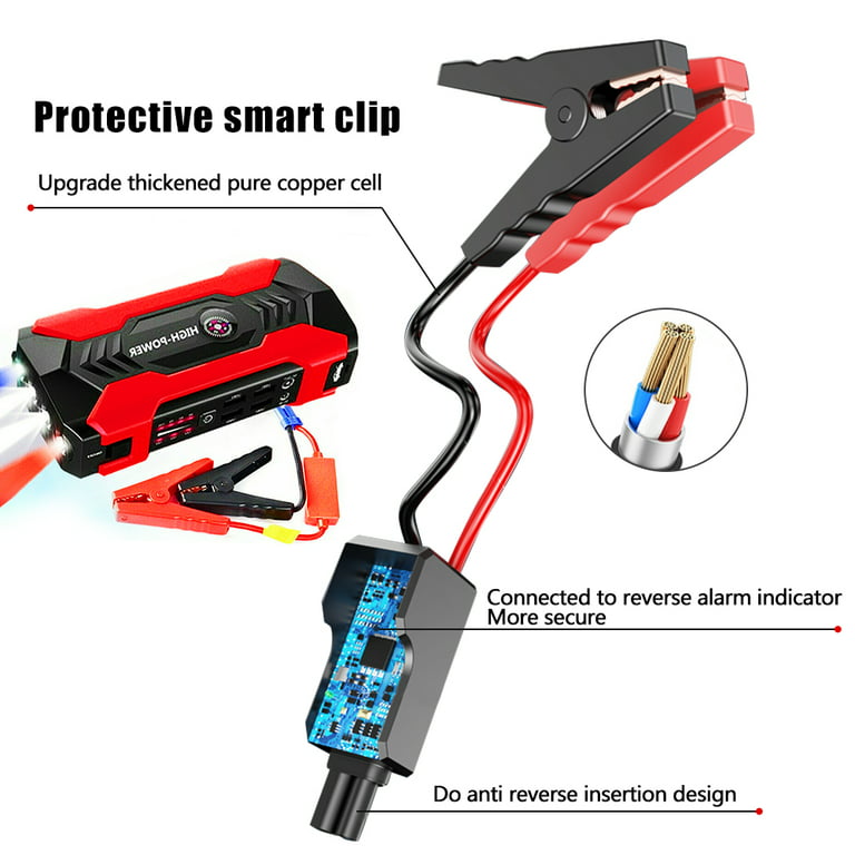 Car Jump Starter, 28000mah Portable Car Battery Jump Starter Up To All  Gas/8.0l Diesel Engine 12v Battery Booster With Reverse Charg