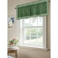 thumbnail image 6 of Valances for Windows Dark Green Abstract Art Leaf Rod Pocket Cafe Window Treatments Valance Curtains for Kitchen Bathroom Laundry Basement Windows 42"x12", 6 of 9