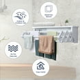 thumbnail image 5 of Costway Wall-Mounted Drying Rack Folding Clothes Towel laundry Room Storage Shelf White, 5 of 10