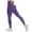 Purple, variant on Women Solid Color High Waist Yoga Pants for Lifting Running Workout Gym Fitness Stretchy Soft Sweat Wicking Comfortable