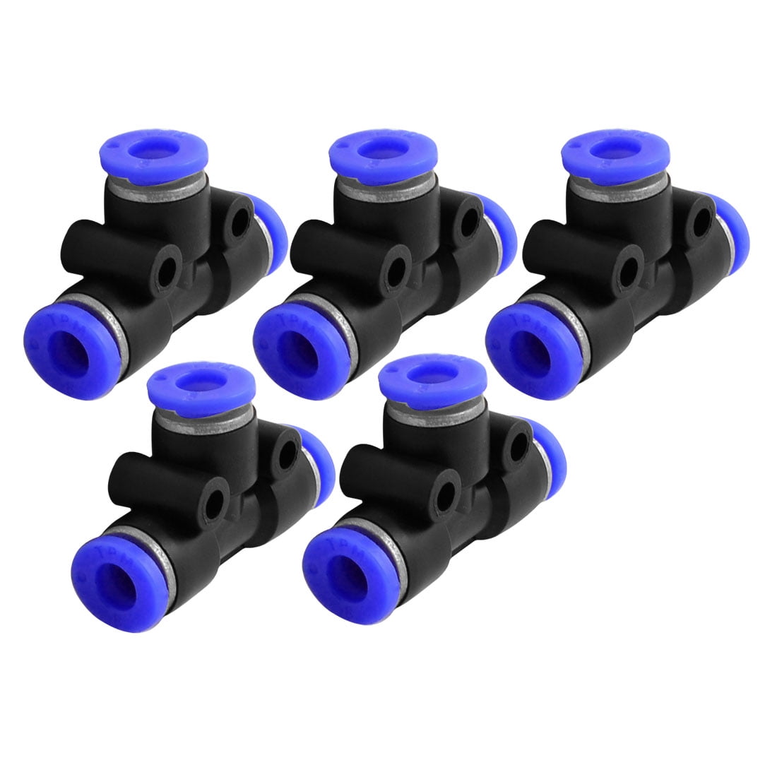 5 Pcs Air Pneumatic Tee Adapters Connectors Fittings 6mm to 6mm 