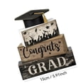 thumbnail image 2 of zhangmingg Graduation Layered Tray Wooden Sign for Wedding Home and Desktop Ornament Display Rack, 2 of 6