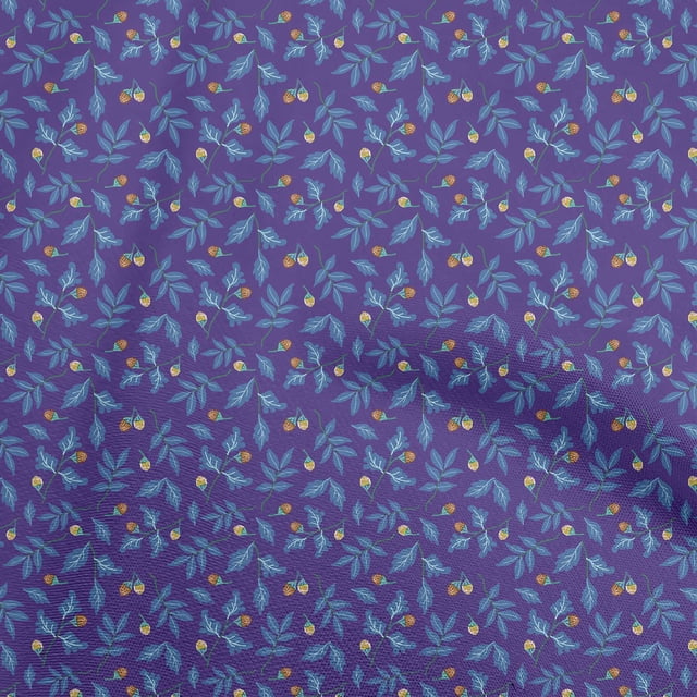 oneOone Rayon Purple Fabric Floral Craft Projects Decor Fabric Printed By The Yard 56 Inch Wide