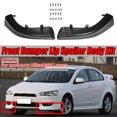 thumbnail image 1 of FOR 08-15 MITSUBISHI LANCER OE STYLE PP FRONT BUMPER LIP SPOILER BODYKIT 2PC, 1 of 6