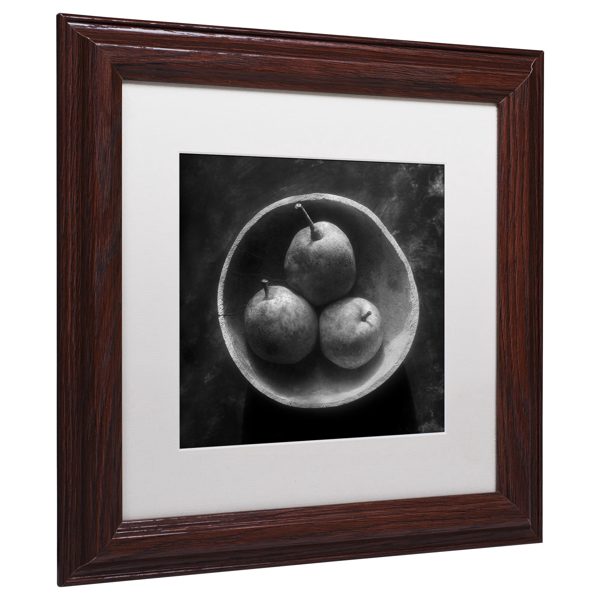 Trademark Fine Art "Circulo de Peras" Canvas Art by Moises Levy White Matte, Wood Frame