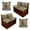 Aztec Tribal Horse Sunflower, variant on SCRAWLGOD 6 Pcs Camper Cushion Cover Elastic RV Seat Cover Loveseat Sofa Chair Slipcover for RV Decor, 2 Pillowcase, 2 Backrest, 2 Bench Replacement, Black Horse Ink Splatter