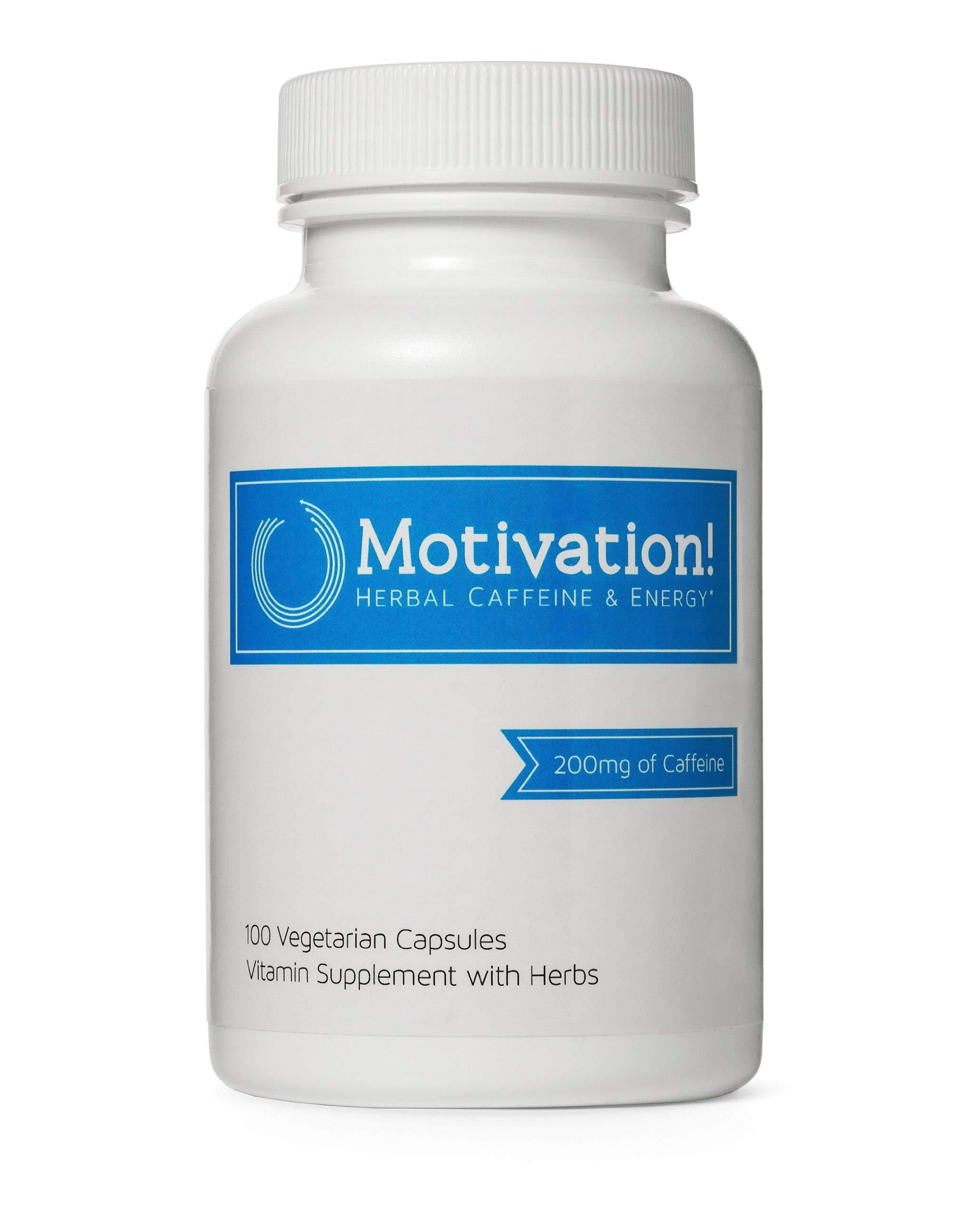 Motivation Herbal Caffeine Pills with BVitamin Complex for Sustained