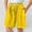 Yellow, variant on Girls Shorts Loose Fit Yellow Shorts High Waisted Summer Kids 6-7 Years