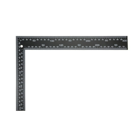 Steel Engineers Square Stainless Steel Measuring Square Ruler for DIY Leather Handmade Sewing Tools 0-300mm 0-12inch Scale ()