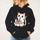 thumbnail image 2 of Nueva sudadera con capucha de gato kawaii comiendo ramen para mujeres, hombres y adolescentes, informal, con personalidad, sudadera de manga larga a la moda, 2 of 5