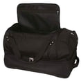 thumbnail image 2 of MOJO Calgary Flames Black 27'' 2-Wheel Drop Bottom Rolling Duffel Bag, 2 of 7