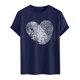 thumbnail image 3 of Tops para hombre, blusas y camisas de cuello redondo y manga corta para hombre. Camiseta/camisa informal de cuello redondo y manga corta con estampado de corazones para hombre. Tops de poliéster para, 3 of 4