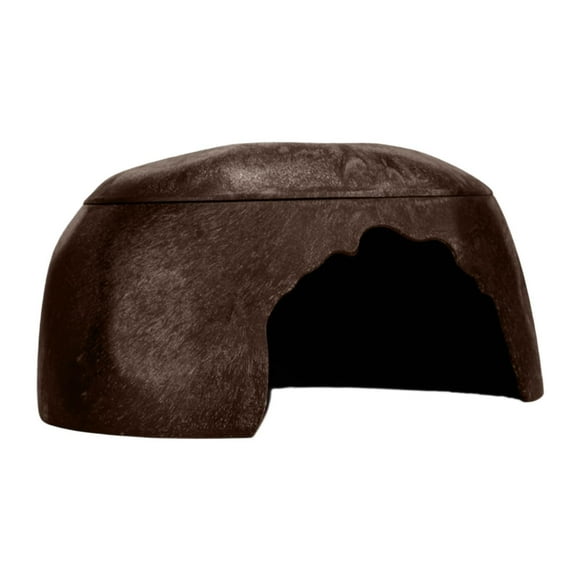 Refugio de humidificación de tortuga reptiles escondidas cueva decorativa realista fácil mantenimiento de mantenimiento resistente paisajismo portátil Marrón