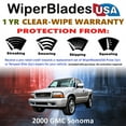 thumbnail image 2 of 2000 GMC Sonoma Beam Wiper Blades Wipers w/1yr Warranty (Set of 2), 2 of 5
