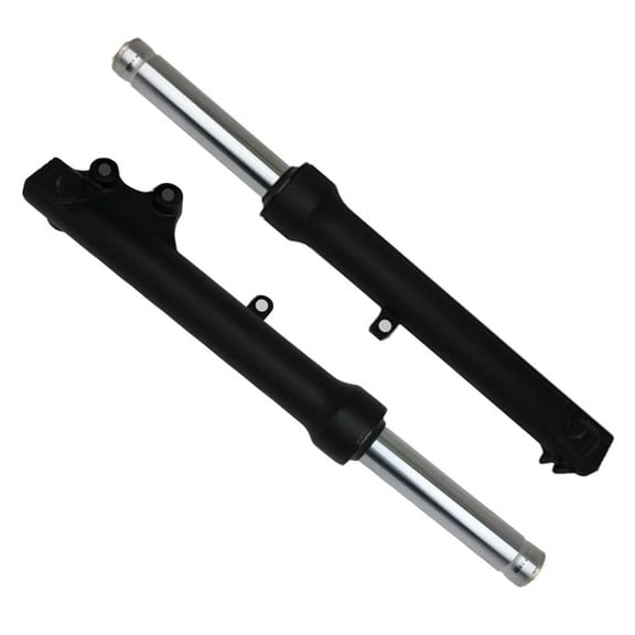 15" Set Front Shock Absorber Assembly - for 50cc Jonway YY50QT-21, Gy6 50cc, Scooter Moped - Left & Right Shocks (Black)