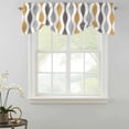 thumbnail image 5 of Tie Up Valance for Windows Mid Century Abstract Art Curtains Valances Window Treatments Symmetrical Geometric Yellow Grey Balloon Curtains for Kitchen Living Room Bedroom 42x12 Inch, 5 of 9