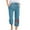 #1 Blue, variant on Simua Capris Pants for Women Casual Summer Straight Wide Leg Loose Drawstring Elastic Waist Cropped Trouser