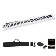 GoDecor 88-Key Digital Piano Electronic Piano Keyboard with Dual Speakers,Battery,Bluetooth White