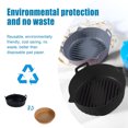 thumbnail image 2 of BreaDeep Silicone Air Fryer Liner 8.3inch Reusable Air Fryer Silicone Basket Heat Resistant Easy Cleaning Air fryers Silicone Pot Round for Air fryer Oven Accessories (Black), 2 of 8