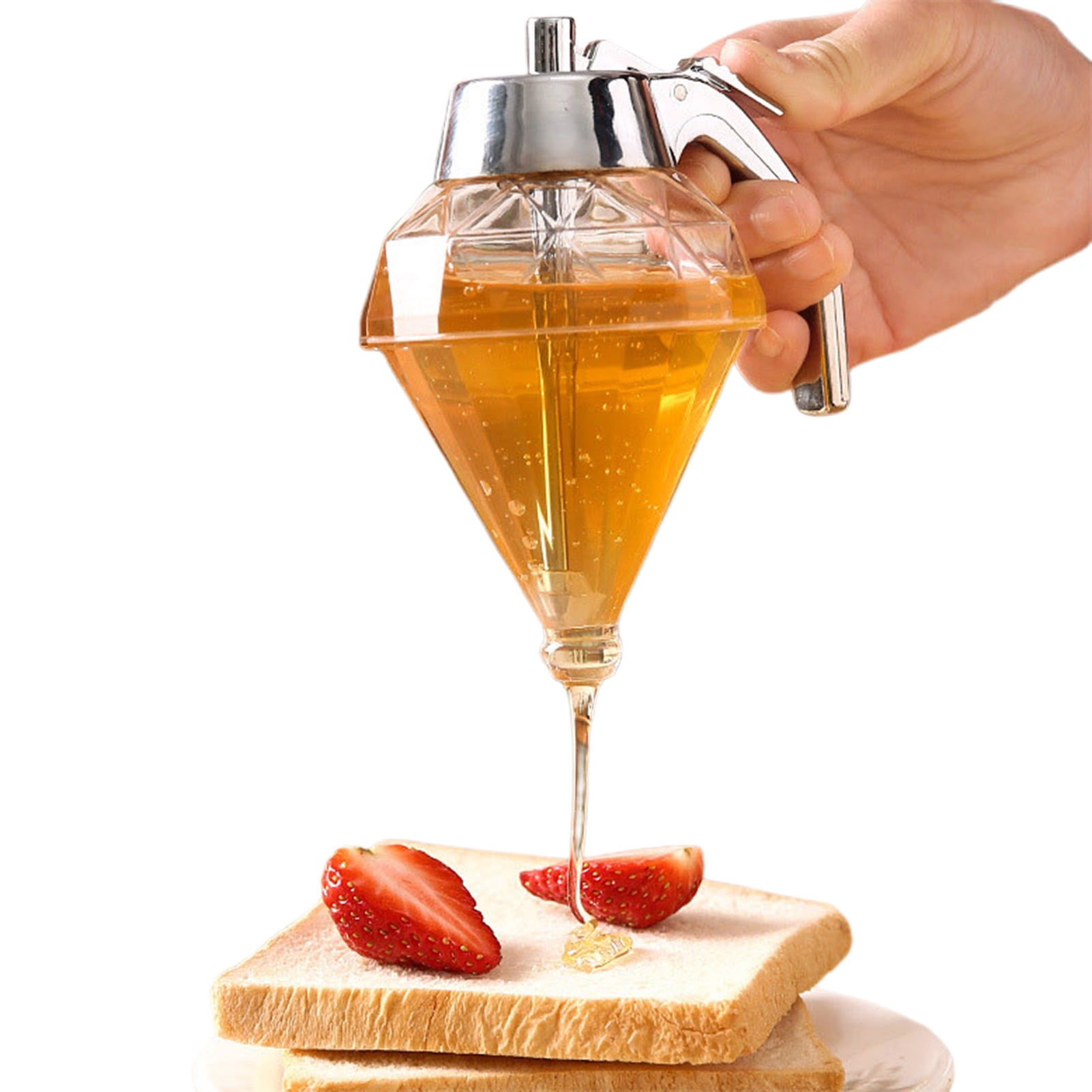 OIUR 2/3Pcs Maple Syrup Dispensers Honey Jars with Stand Handle Design Large Capacity BPA Free No Drip Honey Holders