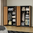 thumbnail image 5 of MIIIKO 72'' Wardrobe Closet with Hanging Rod, Metal Storage Locker with Lockable Door, Freestanding Clothing Coat Armoires for Office, Home, Employee,Gym, 5 of 7
