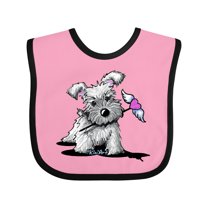Inktastic Schnauzer With Heart Boys or Girls Baby Bib