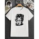 thumbnail image 2 of Men's Fashion Cartoon Bear Doll Print Crew Neck Short Sleeve T-shirt, Casual Graphic Tees Pajama Loungewear Top for Summer, 2 of 6