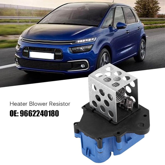 Resistencia del motor del soplador HVAC, controlador de clima del calentador de A / C para Peugeot 107/308 / Partner / MK1 / MK2 / 3008/5008, OE # 9662240180, pieza de reemplazo automático de ajuste d Higoodz Accesorio de coche