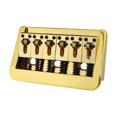 thumbnail image 2 of Puente Eléctrico para Guitarra 6 Cuerdas Ajustable Saddles Fijos de Latón Espaciado 10.5mm Aleación de Zinc Repuesto Adecuado para Músicos Modificació Oro, 2 of 8