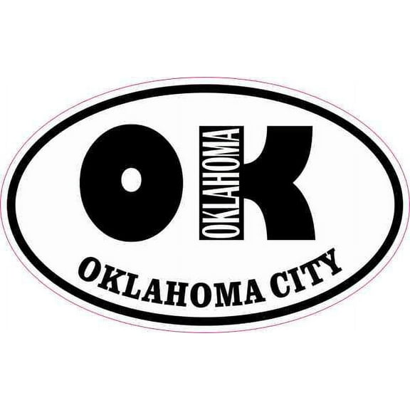 4in x 2.5in Oval OK Oklahoma City Sticker