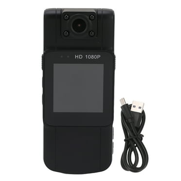 Mini Body Camera 1080P Infrared Night Vision Motion Detection 180 Degree Rotation Lens 1.54inch Display Body Worn Camera