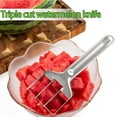 thumbnail image 3 of Grofry Watermelon Cutter Tool Efficient Stainless Steel Slicer for Watermelon Mango Cantaloupe Portable Kitchen Gadget for Fruit Salad Family Picnics Parties, 3 of 7