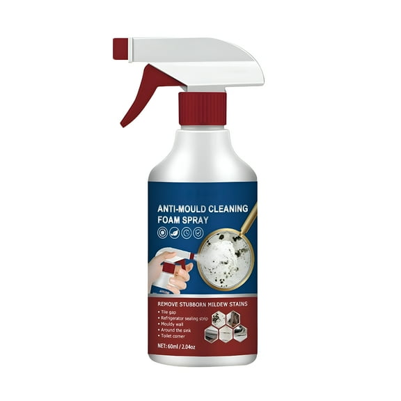 RAGUPEL Anti-mould Spray,Mould Cleaner,Anti-mould Cleaning Foam,Powerful Multi-purpose Foam Cleaner,Removes Stains From Walls,Tiles,Silicone Seals And More 60ML
