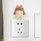thumbnail image 4 of Adhesivo de pared 3D de resina con alas de ángel para habitación infantil, ideal para interruptor y enchufe de pared. Bowknot, 4 of 9