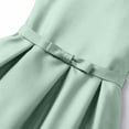 thumbnail image 5 of LEKWK Girls Maxi Dress Satin Sleeveless Crewneck A Line Princess Dress Elegant Flowy Evening Gown with Bow Waist for Wedding Guest Prom Performance Party 0-15Y, 5 of 6