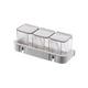 thumbnail image 2 of Juego de tarros transparentes de especias montados en la pared, tapa abatible de plástico, organizador de condimentos con cuchara para almacenamiento en la cocina, 2 of 6