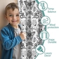 thumbnail image 3 of Blackout Kids Curtains,White Gothic Hand Butterfly Pattern Childrens Insulated Curtains Set Of 2,Bedroom Essentials,Toddler Room Decor 52x63in(132x160cm), 3 of 5
