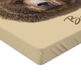 thumbnail image 2 of Ambesonne Bear Fitted Sheet, Strong Wild Beast Animal, Twin Size, Brown Sand Brown, 2 of 3
